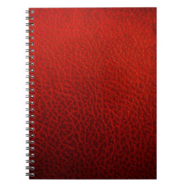 Caderno Espiral Couro vermelho