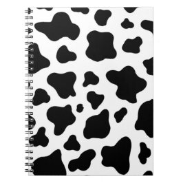 Caderno Espiral Couros de Vaca Preto Branco Fazenda moderno rústic