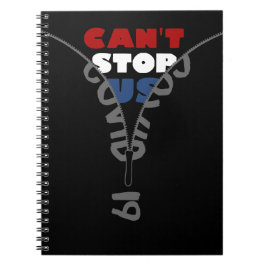 Caderno Espiral COVID-19 não consegue impedir o vermelho branco e 