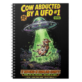 Caderno Espiral Cow Abducted by a UFO #1