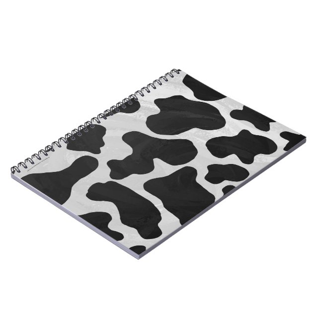 Caderno Espiral Cow Black and White Print (Left Side)
