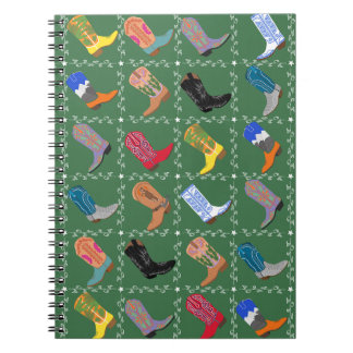 Caderno Espiral Cowboy Boots Fun Printed Spiral Notebook Journal