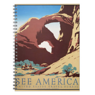Caderno Espiral Cowboy Deserto Vintage Ocidental Cavalos