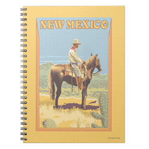 Caderno Espiral Cowboy (Vista lateral)Novo México