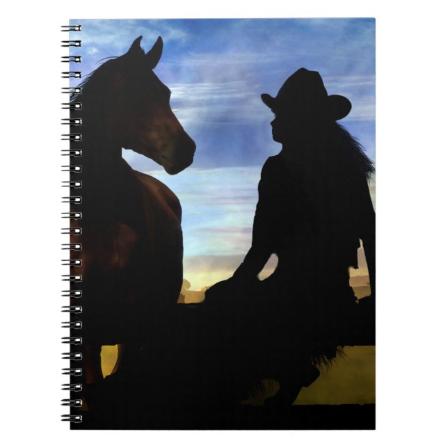 Caderno Espiral Cowgirl e Horse (Frente)