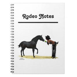 Caderno Espiral Cowgirl Pinup with Horse Spiral Notebook