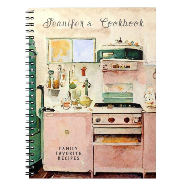 Caderno Espiral Cozinha Country Vintage Livro de Receitas (Frente)