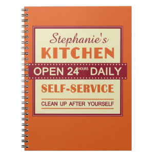 Caderno Espiral Cozinha - nome personalizado - notebook
