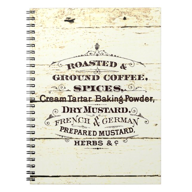 Caderno Espiral Cozinha Vintage  (Frente)