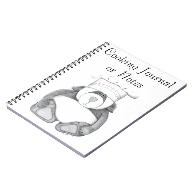 Caderno Espiral Cozinhar com imagem do Urso de Panda (Left Side)