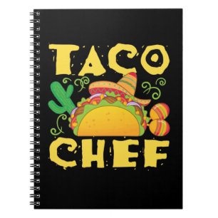 Caderno Espiral Cozinheiro de Tacos Comida Mexicana