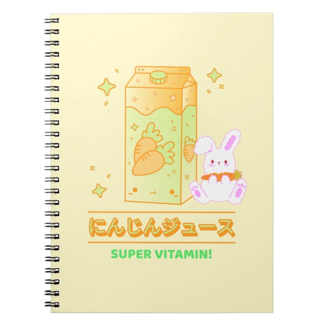CADERNO ESPIRAL COZY BUNNY COM SUCO DE CARROÇARIA (Frente)