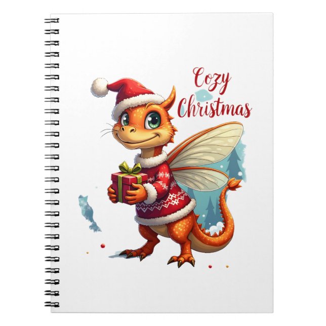 Caderno Espiral Cozy Dragonfly Natal (Frente)