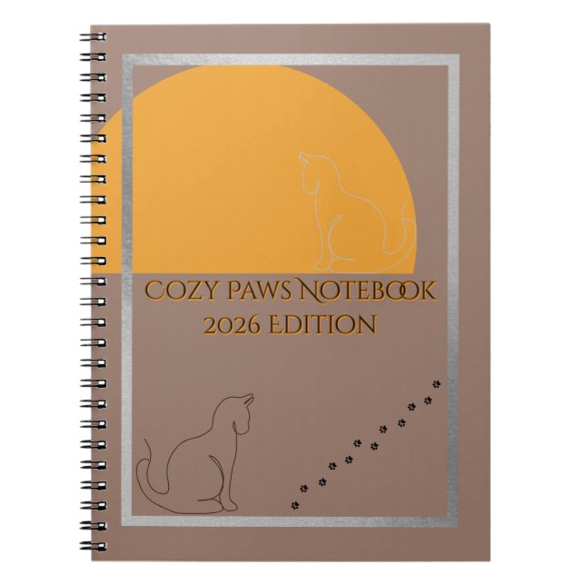 Caderno Espiral Cozy Paws 2026 Edition Spiral Notebook  (Frente)