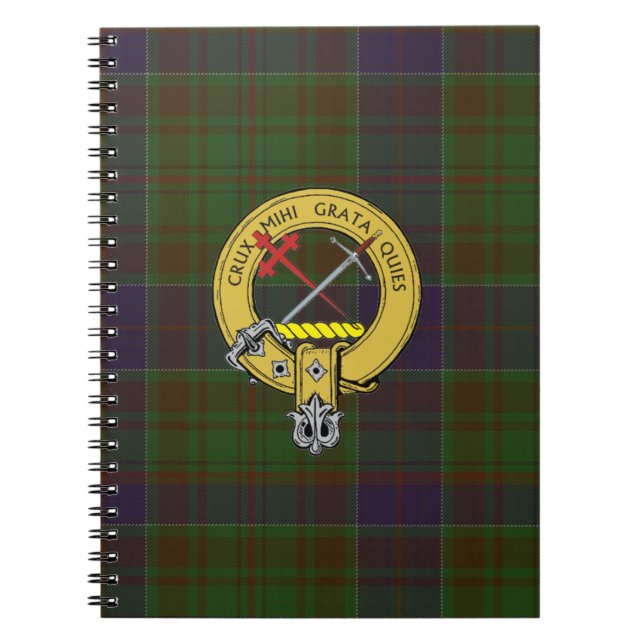 Caderno Espiral Crachá Adams Tartan e Clan (Frente)