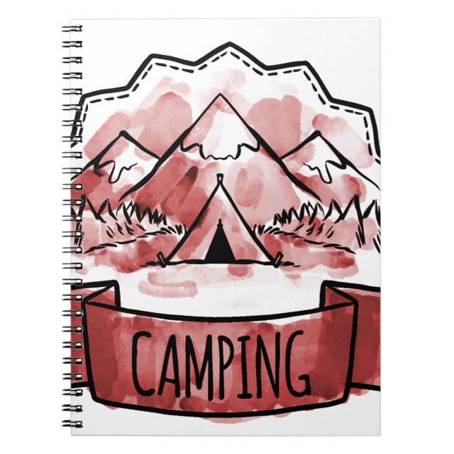 Caderno Espiral Crachá de acampamento (Frente)
