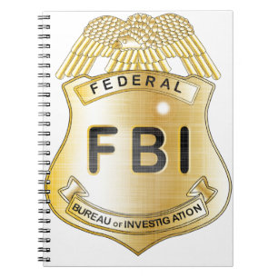 Caderno Espiral Crachá do FBI