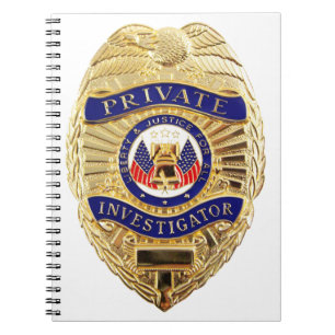 Caderno Espiral Crachá do investigador privado
