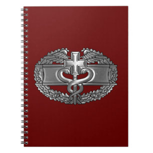 Caderno Espiral Crachá Médico Combate