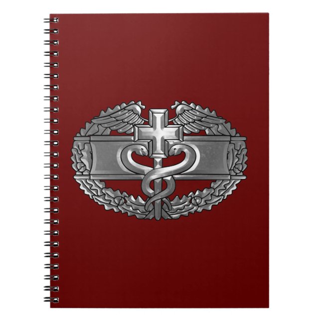 Caderno Espiral Crachá Médico Combate (Frente)