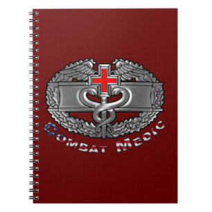 Caderno Espiral Crachá Médico Combate