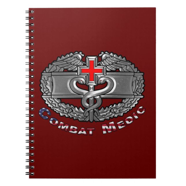 Caderno Espiral Crachá Médico Combate (Frente)