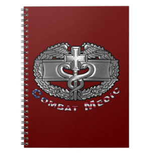 Caderno Espiral Crachá Médico Combate