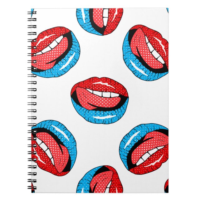 Caderno Espiral Crachás de Patch de Cartoon: Retro Pop (Frente)