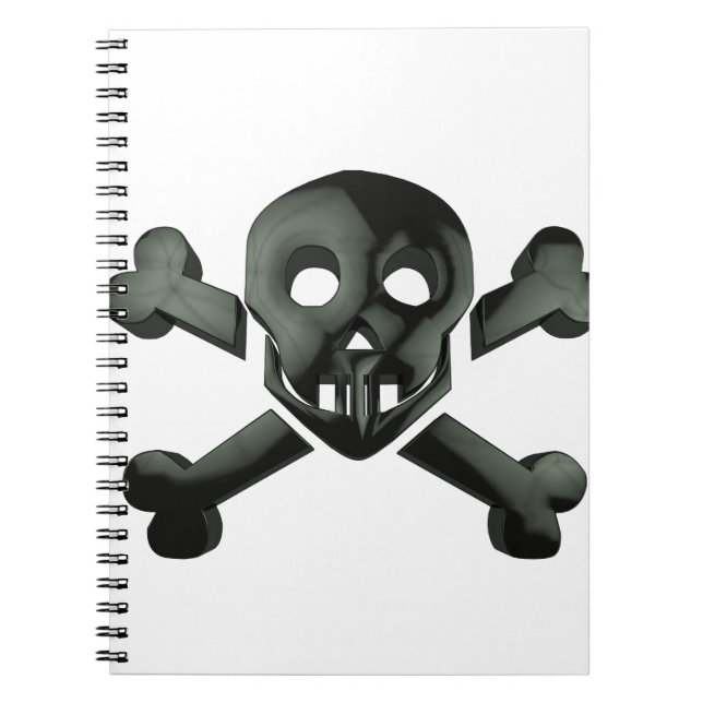 Caderno Espiral crânio cruzado (Frente)
