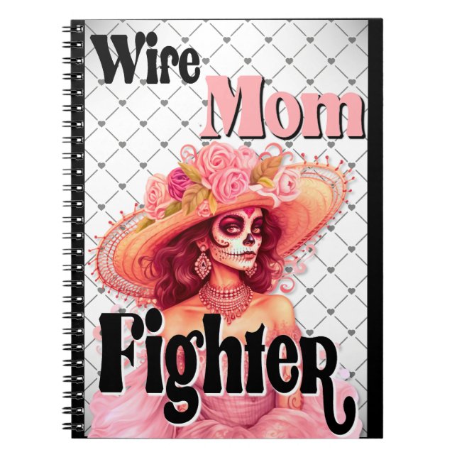 Caderno Espiral Crânio de açúcar para conhecimento do Cancer (Frente)