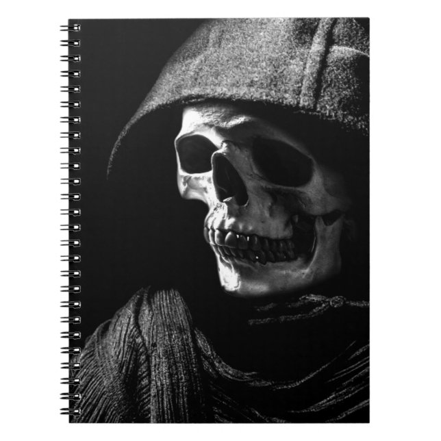 Caderno Espiral Crânio de Grim Reaper (Frente)
