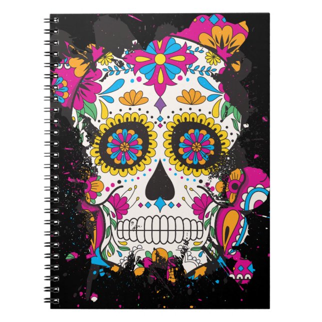 Caderno Espiral Crânio de los muertos (Frente)