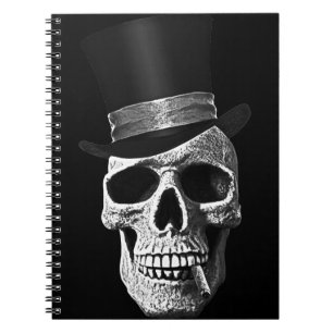 Caderno Espiral Crânio do chapéu alto