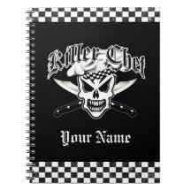 Crânio do cozinheiro chefe e facas cruzadas 2 do