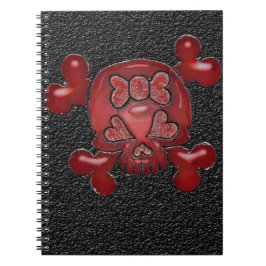 Caderno Espiral Crânio e composição urbana dos Crossbones