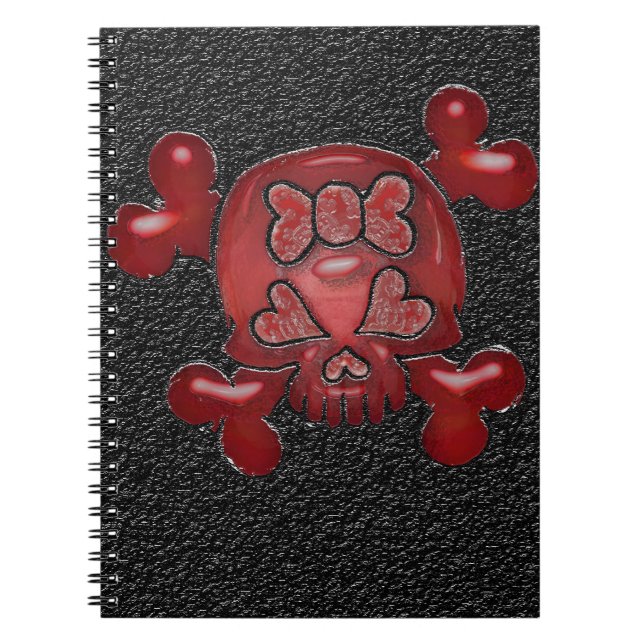 Caderno Espiral Crânio e composição urbana dos Crossbones (Frente)