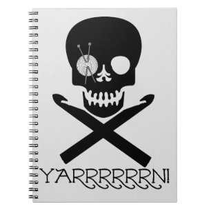 Caderno Espiral Crânio e ganchos