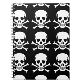 Caderno Espiral Crânio e ossos cruzados