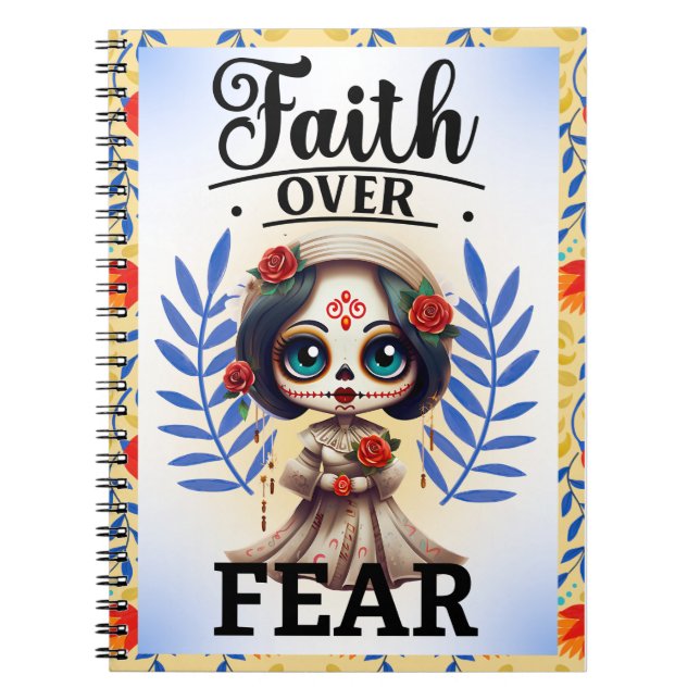 Caderno Espiral Crânio em Açúcar (Frente)