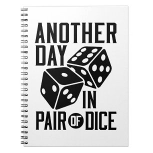 Caderno Espiral Craps Casino Outro Dia em Par de Gelo