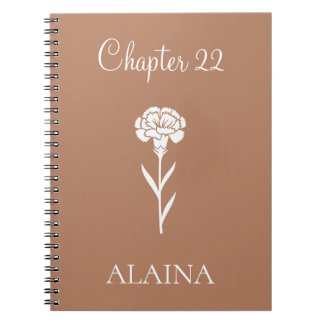 Caderno Espiral Cravina Personalizada do Ano de Nascimento de Jane