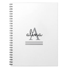 Caderno Espiral Create Your Own Personalize Monogram Spiral Photo 