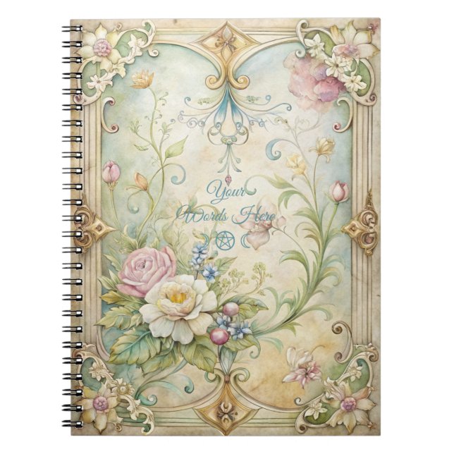 Caderno Espiral Create Your Own Romantic Victorian Flower Garden (Frente)