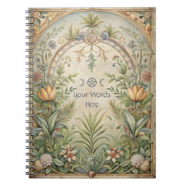 Caderno Espiral Create Your Own Vintage Ornamental Arch Flowers