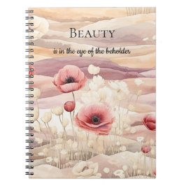 Caderno Espiral Creme Blush Floral