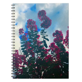 Caderno Espiral crepe myrtle on a cloudy day