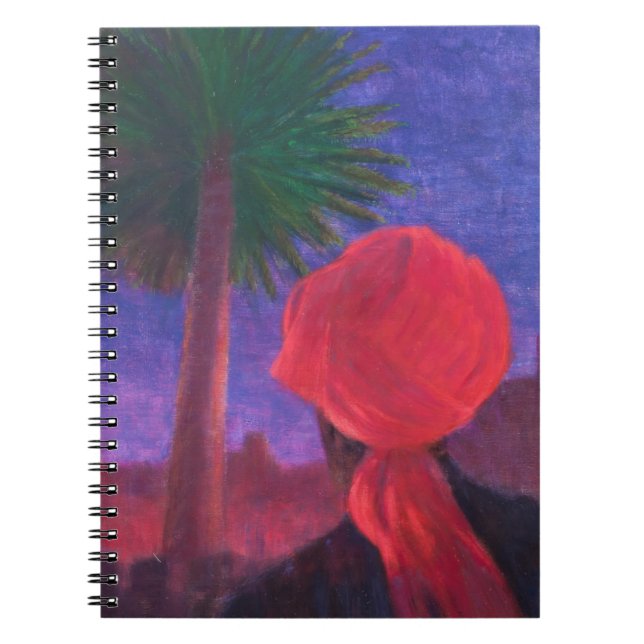 Caderno Espiral Crepúsculo vermelho Jodhpur 2012 do turbante (Frente)