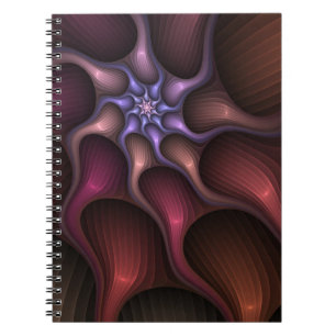 Caderno Espiral Crescimento mágico - Fractal Abstrato moderno colo