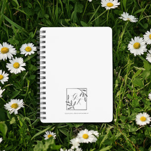 Caderno Espiral Crest Botânico Diário de Monograma Atemporal