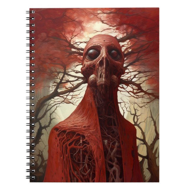 Caderno Espiral Criação de alienígenas de Arte de Horror Sci-fi (Frente)